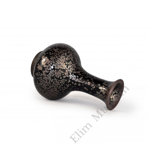 1506 A Jian-ware black glaze "oil-drips"small vase